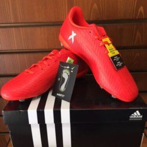 ADIDAS X16.4 FG Junior SOLAR RED/SILVER, NWT and box, size 5